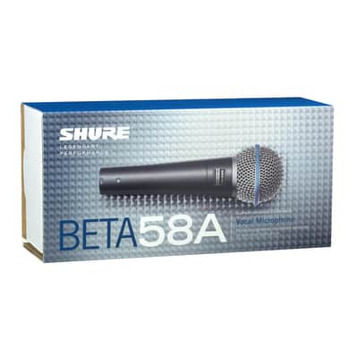 Shure Beta 58A Supercardiod Dynamic Vocal Microphone 58-A Mic Voice Performance image 11