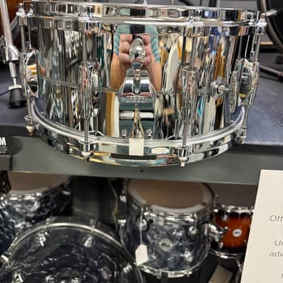 Gretsch G4164 USA Custom Chrome Over Brass 6.5x14" 10-Lug Snare Drum 2015 - Present - Chrome-Plated image 3