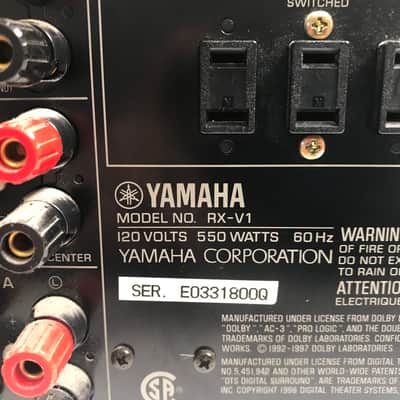 Yamaha RX-V1 8.1 Channel Natural Sound AV Audio Video Home Theater Receiver image 5
