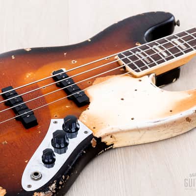 1968 Fender Jazz Bass Sunburst Faux Burst Vintage Bass w/ Case image 6