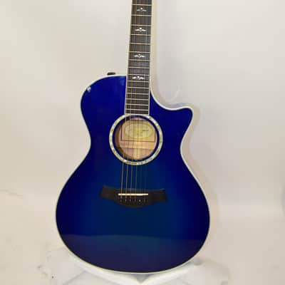 2009 Taylor 612ce Grand Concert Acoustic Electric Guitar, Blue w/ Case image 2