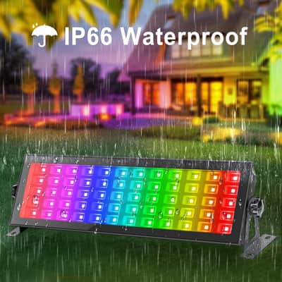 LED Stage Wash Lights Bar - 120W RGB & White Color Changing IP66 Waterproof Stage Light Bar with Remote & APP Controlled Uplighting for Church, Wedding, Birthday Party & Events image 3