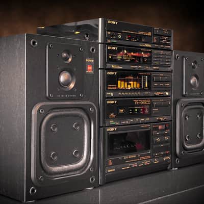 SONY FH-919CD GOLD Vintage Stereo Cassette Tape CD Boombox Side Panel image 2