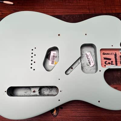 Fender American Telecaster Body, Satin surf green, SH Rout image 1