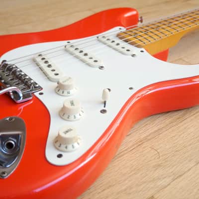 1983 Fender Stratocaster '57 Reissue Fullerton American Vintage Fiesta Red w/ohc, Hangtags image 8