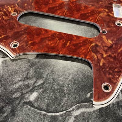 Celluloid Tortoise Tortoiseshell Wide Bevel Pickguard for Squier Classic Vibe '60's Mustang image 4