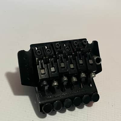 1990's Jackson Dinky Guitars JT-580LP Takeuchi Black Licensed Floyd Rose Tremolo Guitar Bridge image 7