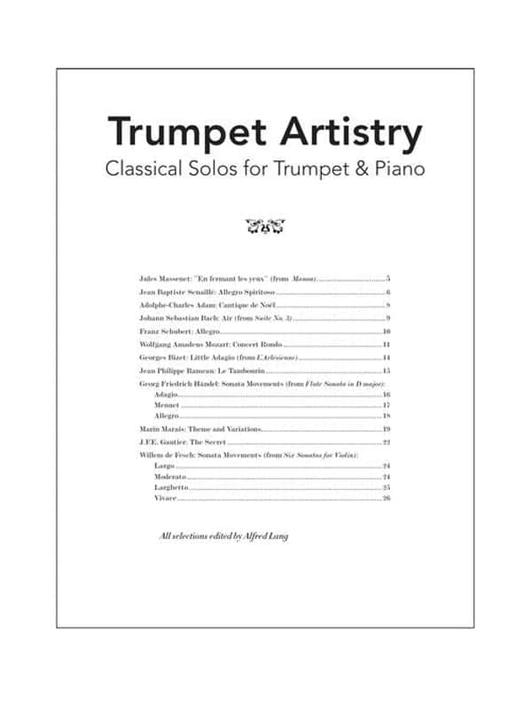 Trumpet Artistry Classical Solos For Trumpet Piano Music Minus One Bb Trumpet image 1