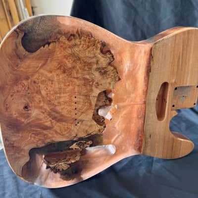 MH Customs Sunfire Tide – Maple Burl & Ember Shift Resin | Tidal Series T-Style Body 2026 - Nitrocellulose Gloss image 9