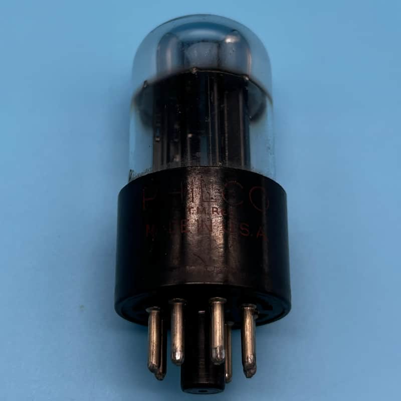1950s Sylvania 6SN7GTB Vintage Chrome Top Black Plate Philco Preamp Tube! T304 image 1