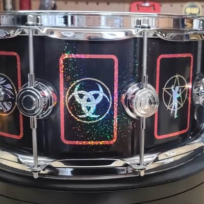 DW Anika Nilles / RUSH DRVD6514SVCBK 6.5"x14" Fifty Something Tour Tribute Snare Drum 2026 - Black Nickel over Brass image 8