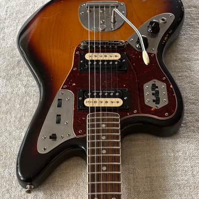 2012 Fender Kurt Cobain Road Worn Jaguar Left Hand Lefty + Case + Book + Extra Pickups Classic Player Jaguar Special HH Wiring image 8