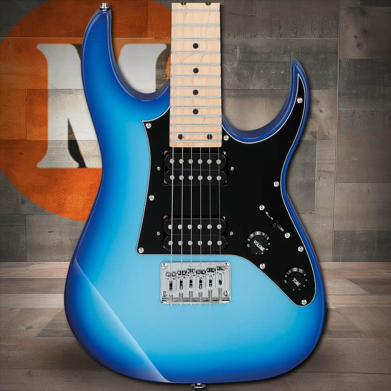 Ibanez GIO RG miKro 6 String Electric Guitar - Blue Burst (GRGM21MBLT) image 1