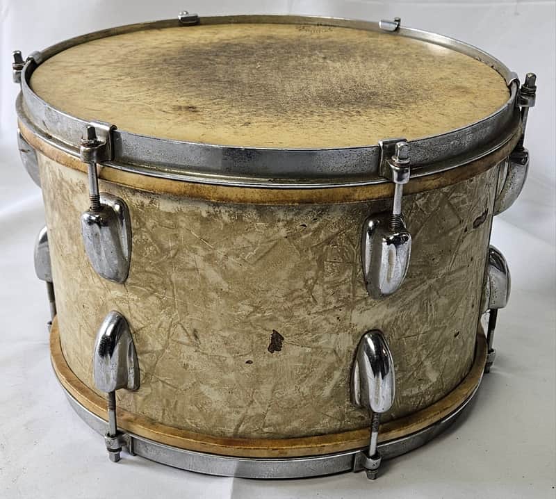 Slingerland Radio King Tom 12x8 w/Rogers Swivomatic Mount 1940s-1950s - White Marine Pearl image 1