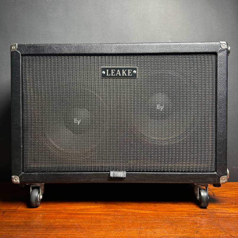 EVM12L-16 pair original cones in Leake Custom 2 x 12 Guitar Cabinet Electro Voice 12L-16 2005 - Black Tolex image 1