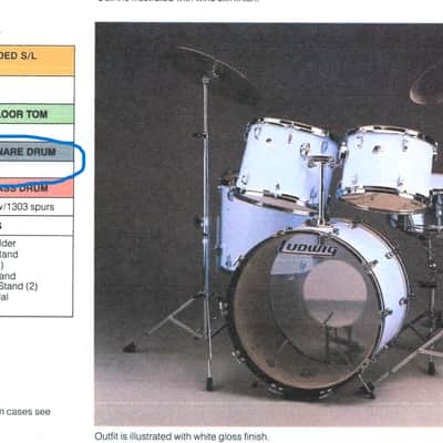 Ludwig L-601 S/L Series 6.5x14" COW Snare Drum 1984/85 B/W# 5009851 - LSLSD-701-6.5 image 15