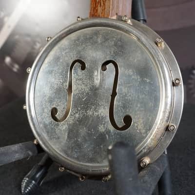 Vintage Banjolele w/ Metal Back & F-Holes image 1