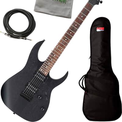 Ibanez RGRT421 RG Standard Series Electric Guitar, Weathered Black w/ Cable, Bag, and Cloth image 2