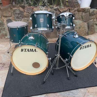 Tama Superstar Classic Maple Blue / Aqua 5pc Double Bass Drum Set kit !! image 16