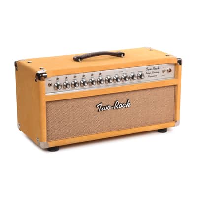 Two Rock Silver Sterling Signature 100W Head Silver Anodize Chasis Gold Suede w/ Cane Grill image 2
