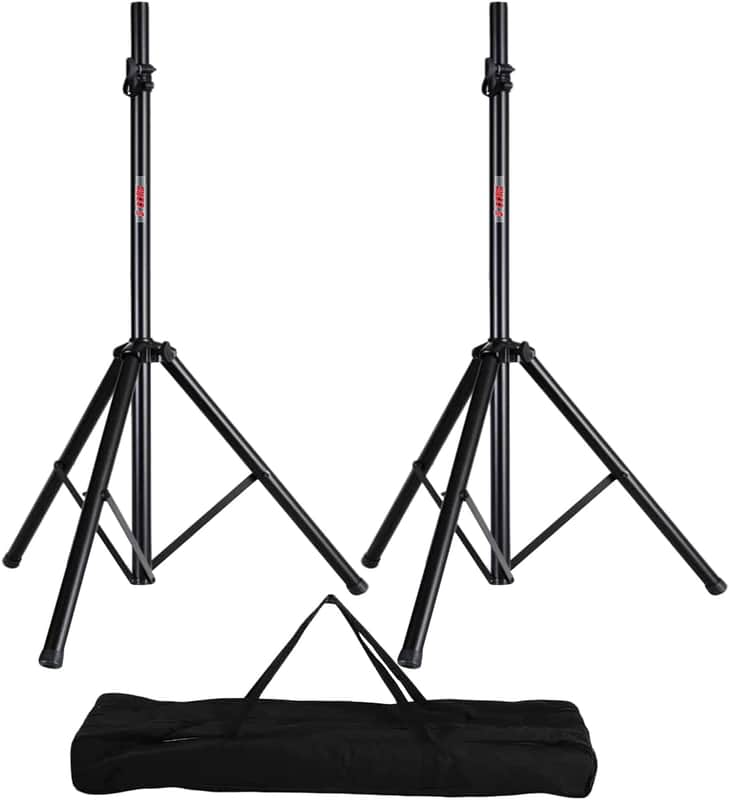 5Core Professional Speaker Stand Tripod Adjustable Heavy Duty Durable Steel Portable on stage or in Studio SS HD 2 PK image 1