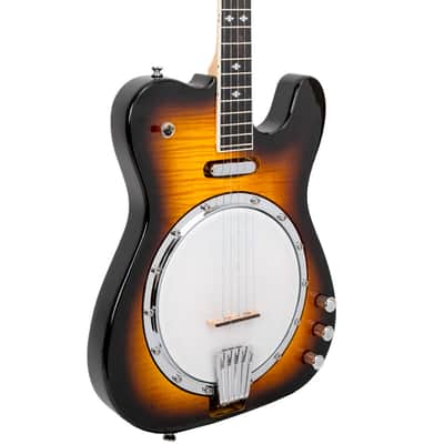 Gold Tone EBT Solid Mahogany Tele Body Flame Maple Top Maple Neck 5-String Electric Banjo image 1