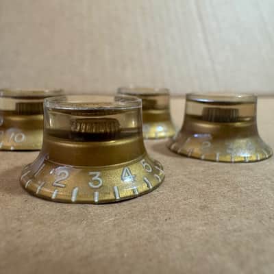 Gibson Vintage 1967 Gold Reflector Knobs Les Paul ES-335 330 175 1968 1969 1970 image 4