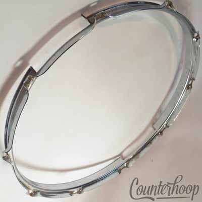 *Rogers 14" Dynasonic Snare Drum Resonant Rim/Hoop 10-Lug Triple-Flange 60s USA* image 2