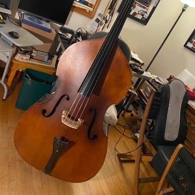Cecilio CDB-200 4/4 acoustic upright double Bass 2018 - Natural - Distressed image 1