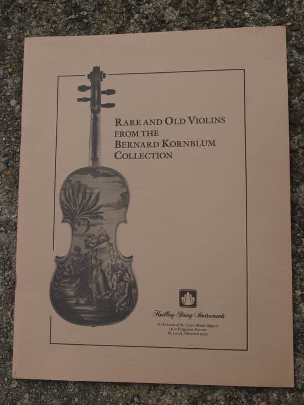 Booklet "Rare and Old Violins from the Bernard Kornblum Collection image 1
