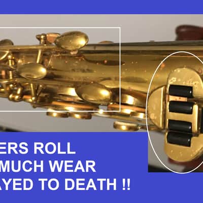LOVELY WAYNE SHORTER MODEL RARE BUNDY-ELKHART-SELMER-BUESCHER TENOR SAXOPHONE 1950 APRX PROFESSIONAL ORIGINAL FINISH PLAY READY TESTED FREE SHIP image 12