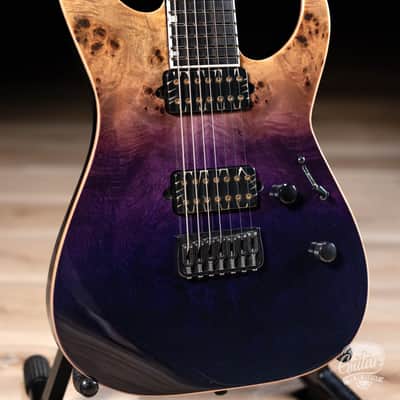 ESP E-II M-II 7 NT Bare Knuckle 7-String Guitar w/ Case – Purple Natural Fade image 3