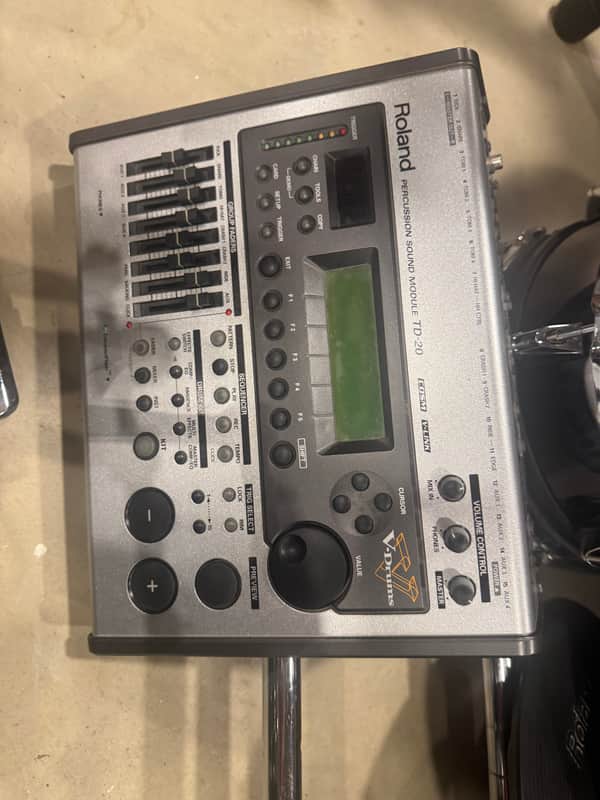 Roland TD-20 V-PRO 6 piece Drum Kit BLACK TD-20K w/All Cables image 1