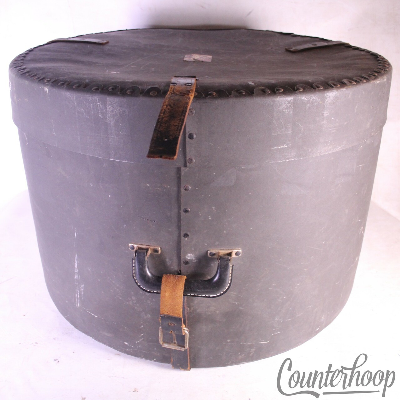 Premier 14x22" Fibre Bass Drum Case 25.5x17+3.5"Hard Shell Fiber UK Vintage 60s — main photograph