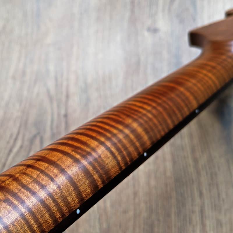 Stratocaster Compatible Roasted Flame Maple and Rosewood Pro Guitar Neck Satin image 1