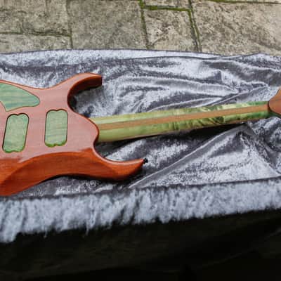 Boutique guitar Ergal 7 string fanned points and lines edition by GB Liuteria image 4