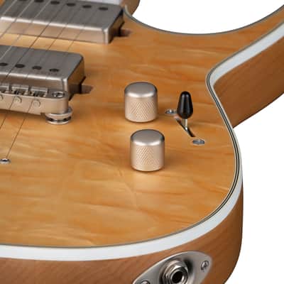 Dean Exile Select 6 String Quilt Top, Satin Natural, EXILE QM SN image 4