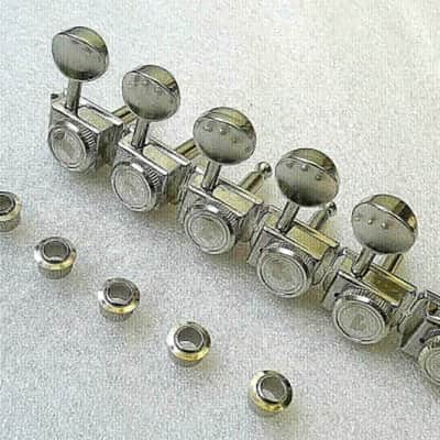 6R Vintage Guitar Inline Locking Machine Heads Tuners Pegs image 1
