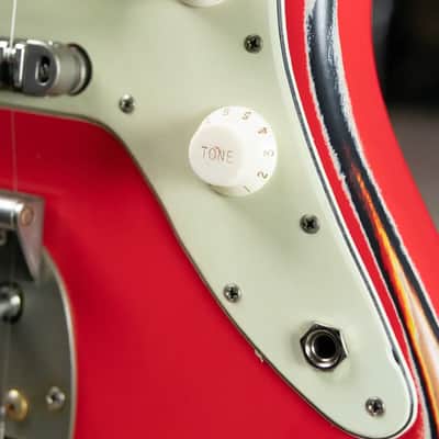 Nash JM-63 Electric Guitar - Fiesta Red over 3-Tone Burst with Hardshell Case image 19