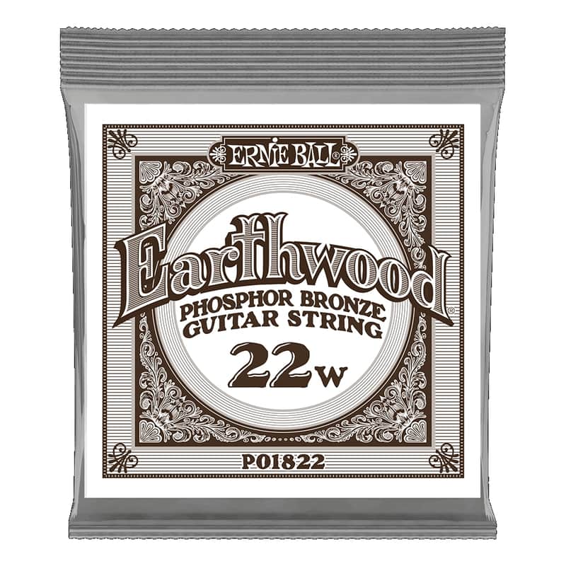 Ernie Ball .022 Earthwood Phosphor Bronze Guitar Strings 6 Pack image 1