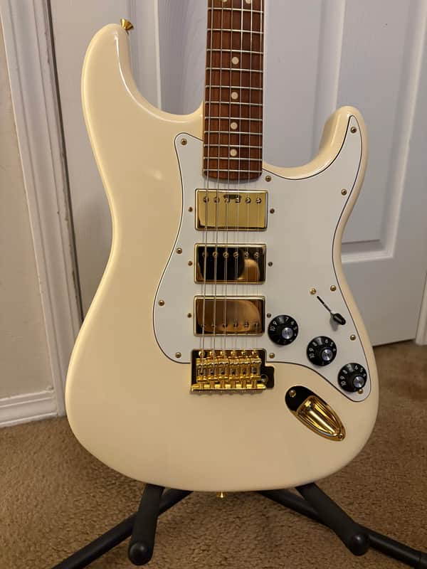 Fender FSR Mahogany Blacktop Stratocaster HHH 2019 - Olympic White