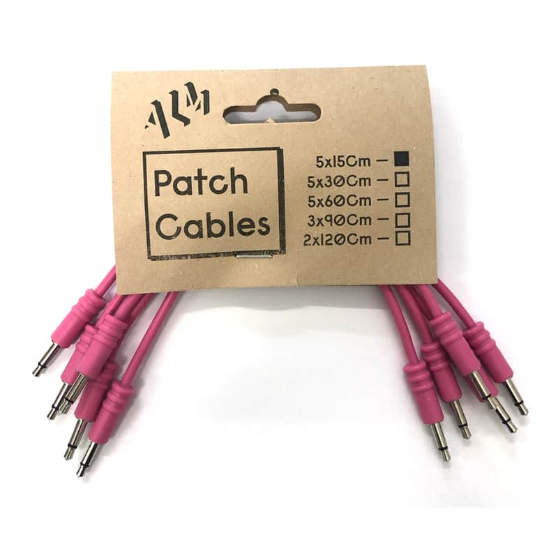 ALM Busy Circuits ALM-PC001x15 Eurorack Patch Cables (5 x 15cm) - Pink image 1