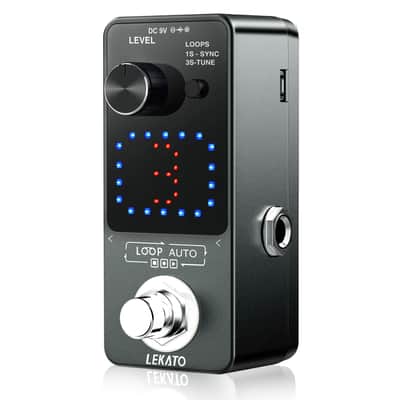 LEKATO Looper Guitar Effect Pedal 18 Mins 3 Slot Wave Loop Record with US Plug image 6