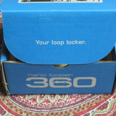 mostly very clean Electro Harmonix EMPTY CARDBOARD BOX + orig Owner's Manual ONLY for Nano Looper 360 (NO pedal, NO power supply, NO warranty / registration paperwork) 2014 (2010s) BOX: cardboard - OUTER AREAS blue / GRAPHIC black & white, white image 11