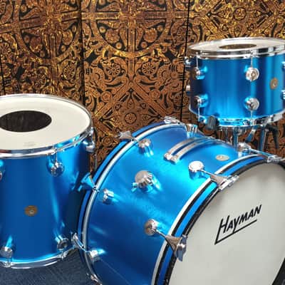 Hayman Vibrasonic 1970s Shell Pack In Electric Blue- 24″,13″ & 16″ image 8