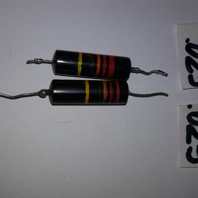 2 Original Vintage Sprague Bumble Bee PIO Capacitor .022 400V 1954 Gibson Les Paul Electric Guitar image 1