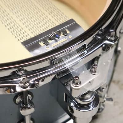 Ahead Steam Bent 1-ply Maple Snare Drum 6x14 Custom Porcaro Blue Finish image 14