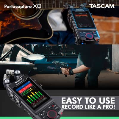Tascam Portacapture X8 Multitrack Handheld Adaptive Recorder 6-Input / 6-Track, for Interviews, Podcasting, and more, comes with a Deluxe Accessories Bundle image 5