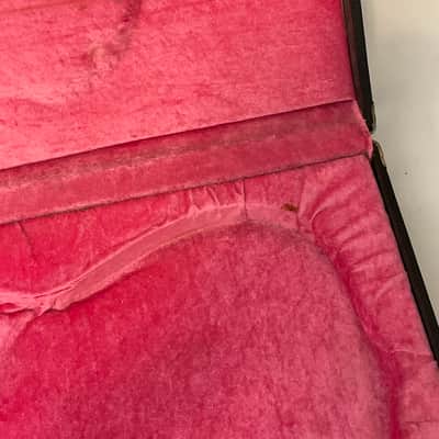 Vintage Ibanez RG Series UV1000 Black Tolex Hardshell Guitar Case Pink Interior image 17