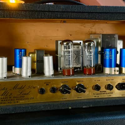 Marshall JMP 2204 Master Model Mk2 Lead 50-Watt Guitar Amp Head 1977 - Black image 11